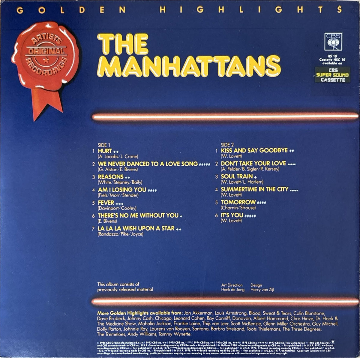 BES - EP 12”Manhattan Recordings (2017) Pre Loved Record - The Manhattans - The Manhattans – Stash Records